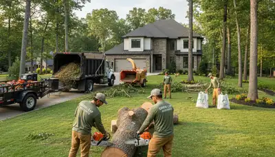 Professional lawn care and tree trimming in Greenville, NC by Chop Chop Tree experts
