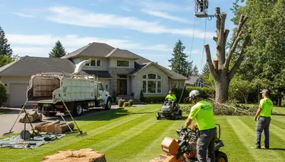 Professional lawn care and tree removal service in Greenville, NC by Chop Chop Tree experts