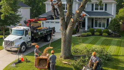 Professional tree removal and lawn service in Greenville NC by Chop Chop Tree experts