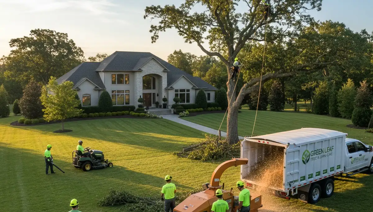 Arborist providing professional lawn and tree removal service in Greenville, NC
