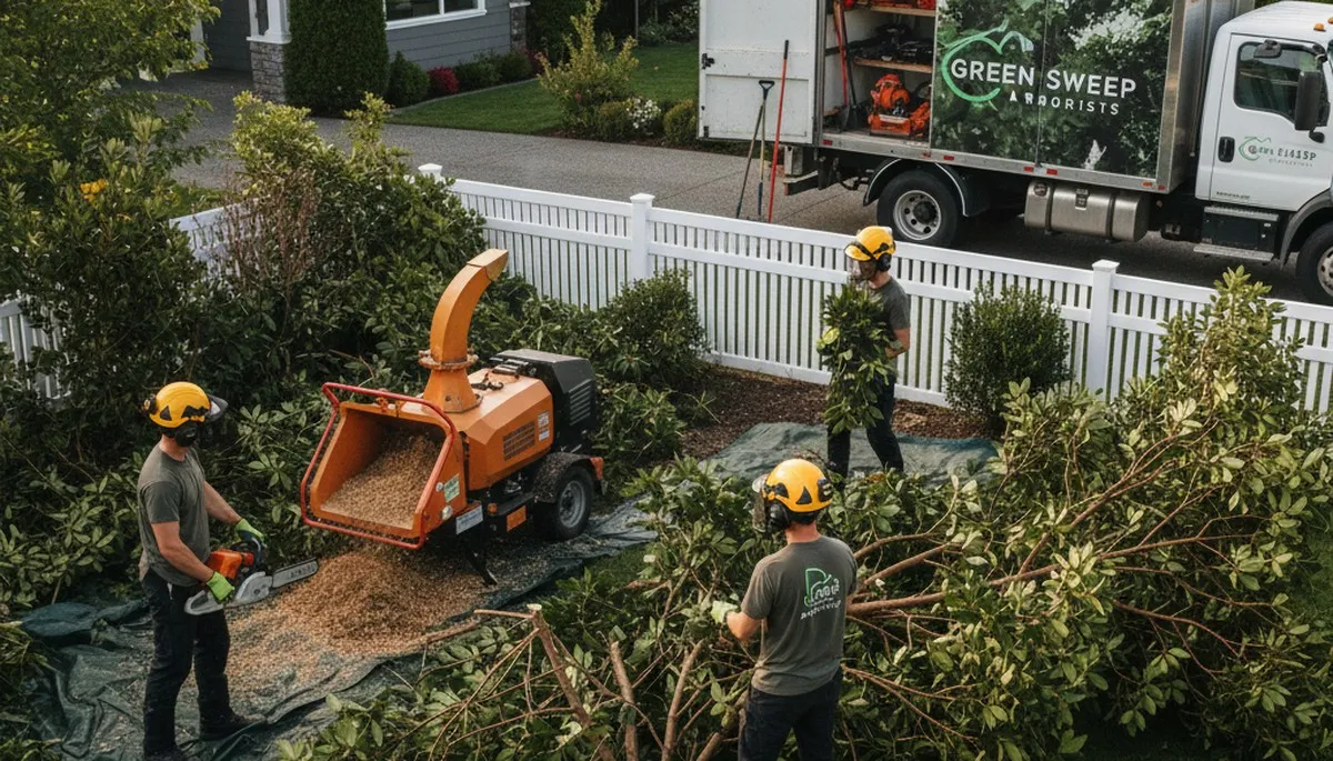 Professional shrub removal service in Greenville NC clearing overgrown bushes and landscape debris