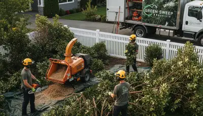 Professional shrub removal service in Greenville NC clearing overgrown bushes and landscape debris