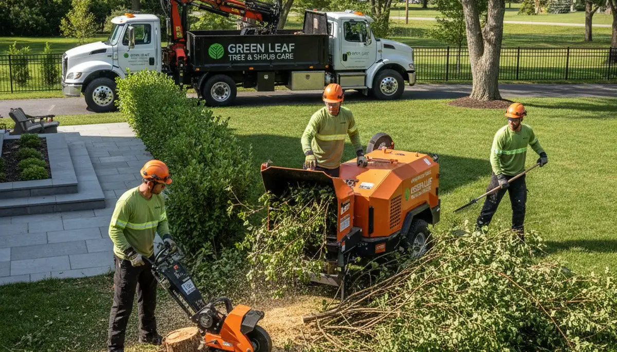 Professional shrub removal service in Greenville, NC clearing overgrown bushes and yard debris