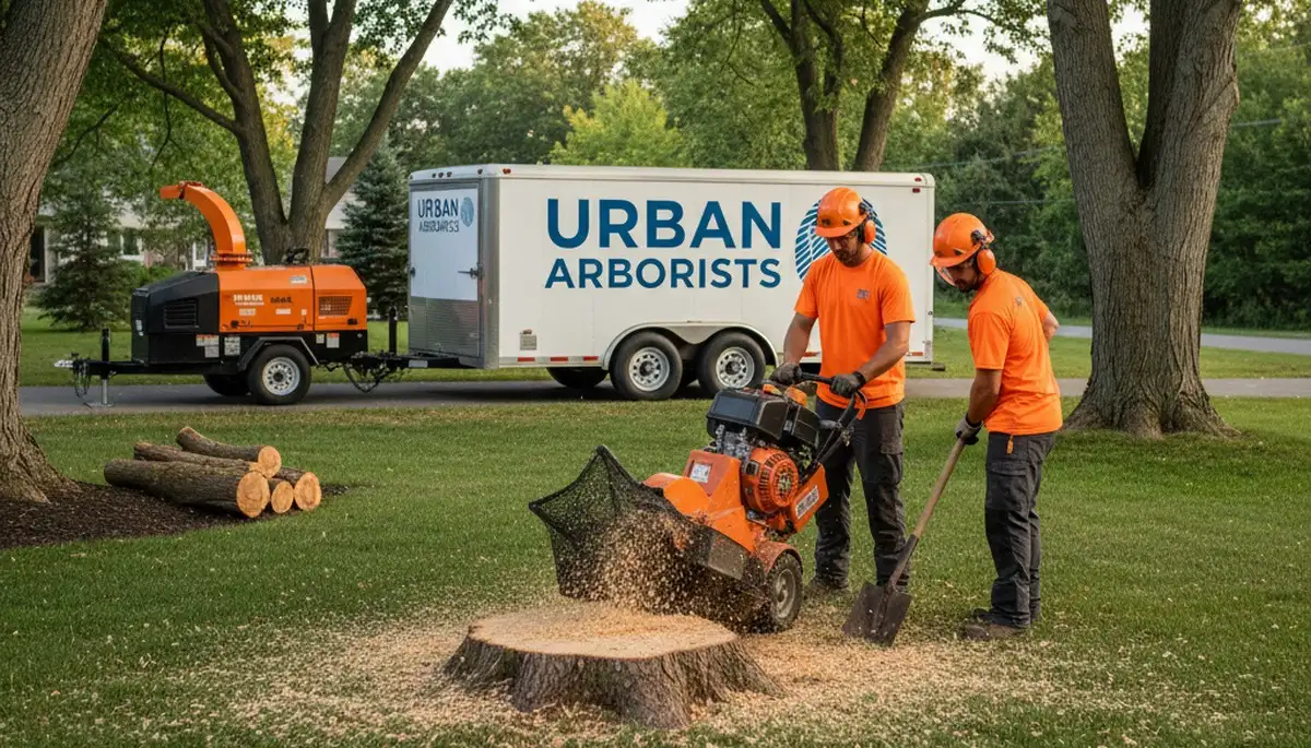 Professional stump removal service in Greenville, NC with tree grinding and extraction equipment