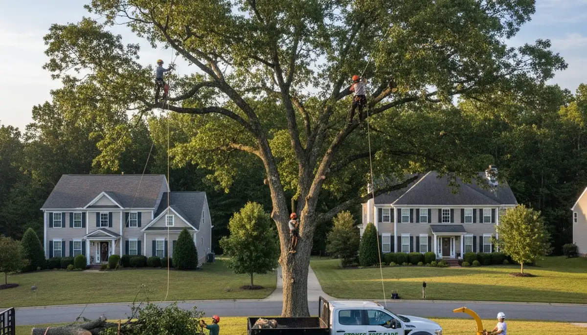 Professional tree removal service in Greenville NC safely cutting and clearing trees